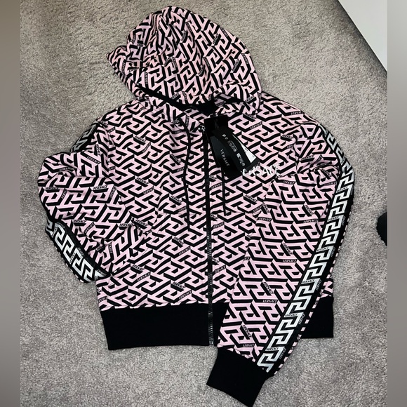 Versace Tops - Versace La Greca Zip Up Hoodie!